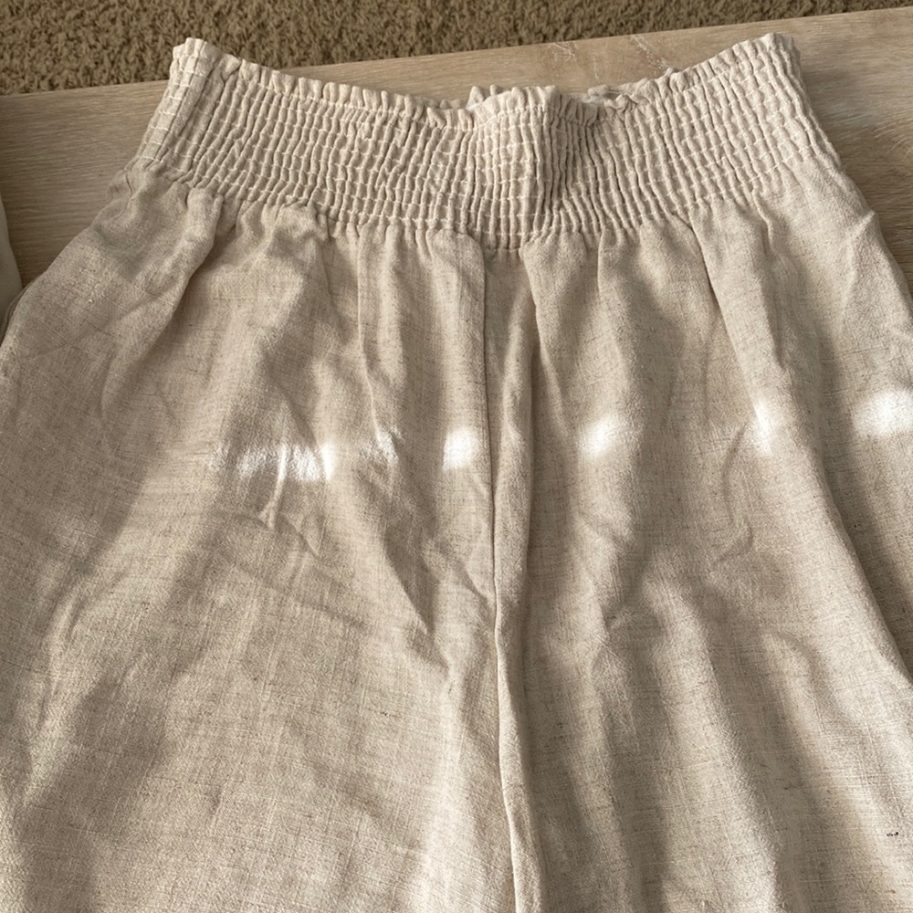 Cream Linen Pants